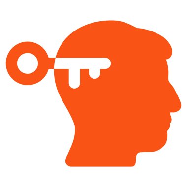 Zihin anahtar düz simgesi