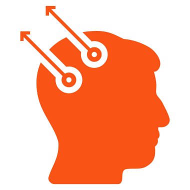 Sinirsel arayüz fiş düz simgesi