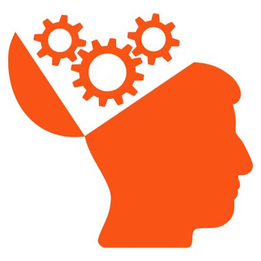 Açık fikirli vites düz simgesi