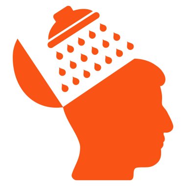 Propaganda beyin duş düz simgesi