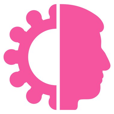 Android kafa düz simgesi