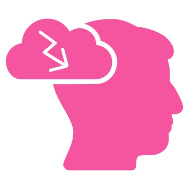 beyin fırtınası düz simgesi