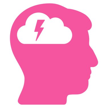 beyin fırtınası düz simgesi