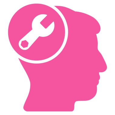 Baş anahtar onarım düz simgesine