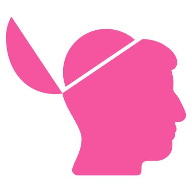 Açık beyin düz simgesi