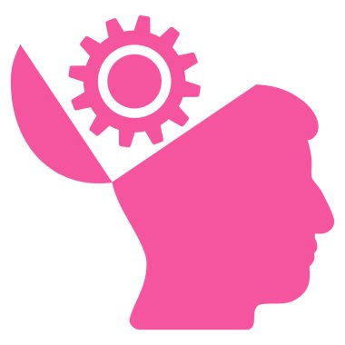 Açık kafa dişli düz simgesi