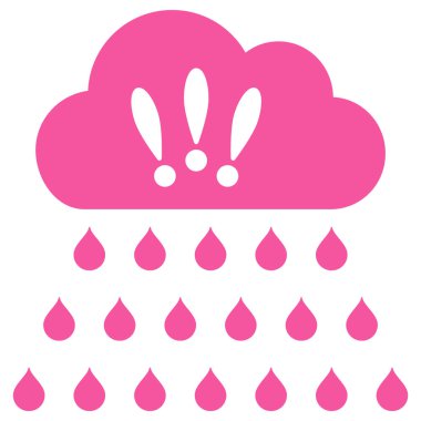 Fırtına yağmur bulutu düz simgesi