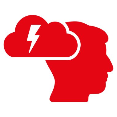 beyin fırtınası düz simgesi