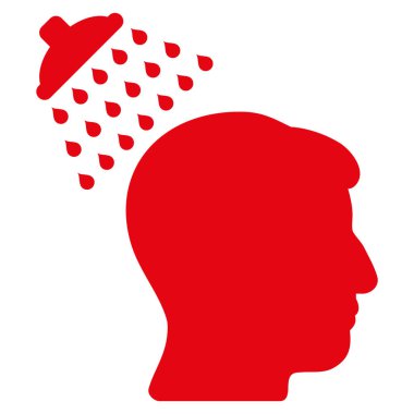 Kafa duş düz simgesi