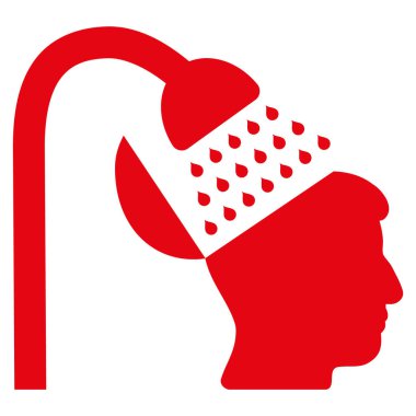 Açık fikirli duş düz simgesi