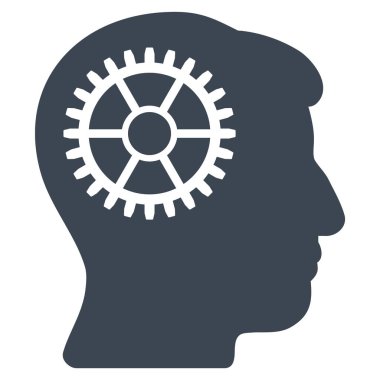 Akıl Cog düz simgesi