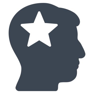 Yıldız kafa düz simgesi