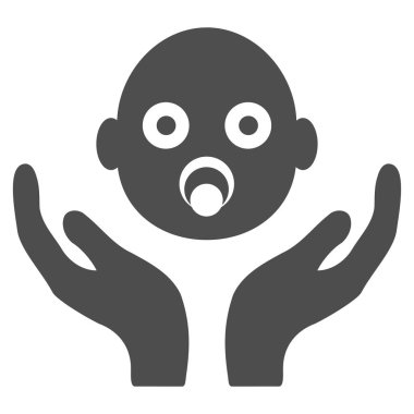 Bebek Bakım el düz vektör simgesi