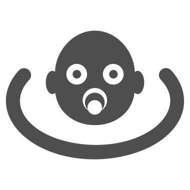 Bebek çevre düz vektör simgesi