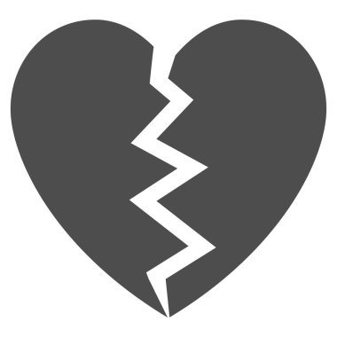 Kırık Kalp Düz Vektör Simgesi
