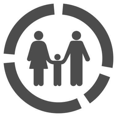 Aile diyagramı düz vektör simgesi