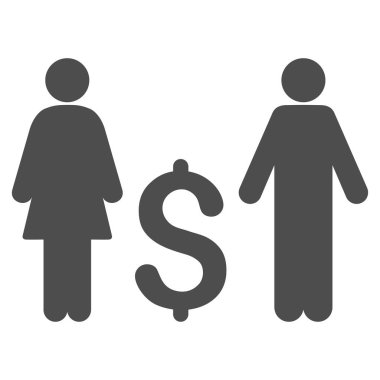 Aile Doları düz vektör simgesi