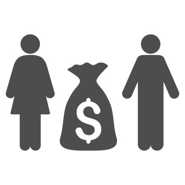 Aile para Kasası düz vektör simgesi