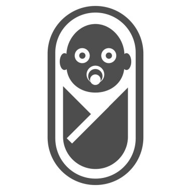 Yeni doğan düz vektör simgesi