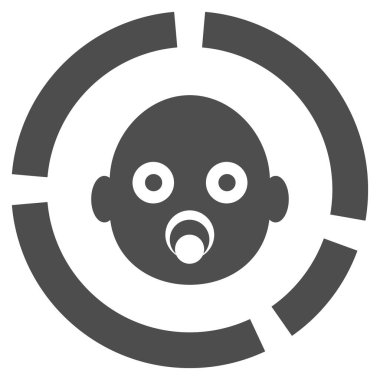 Yeni doğan diyagramı düz vektör simgesi