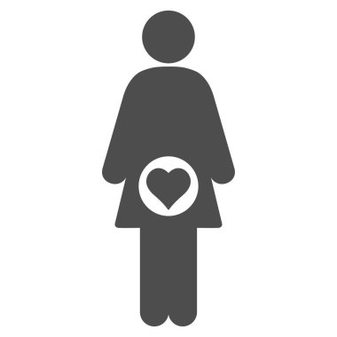 Hamile kadın düz vektör simgesi