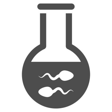Sperm Flask düz vektör simgesi