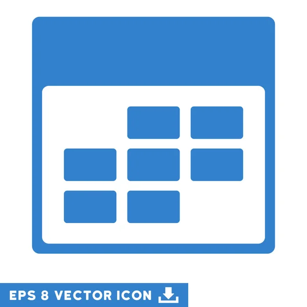 Calendário Mês Grade Vector Eps Icon —  Vetores de Stock