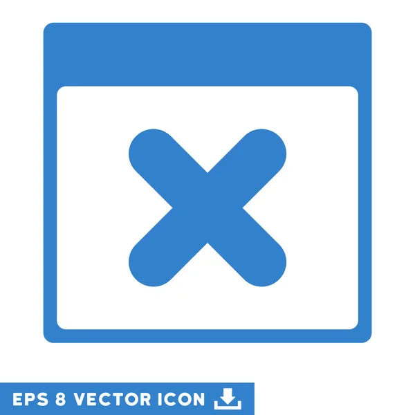 Cancelar Página de Calendário Vector Eps Icon — Vetor de Stock