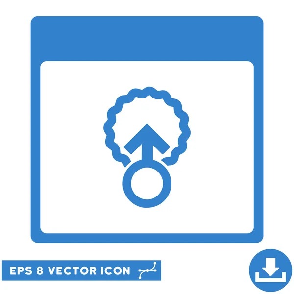 Página de calendario de penetración celular Vector Eps Icon — Vector de stock