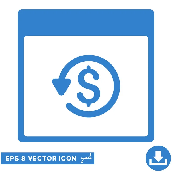 Chargeback Kalenderseite Vektor eps Symbol — Stockvektor