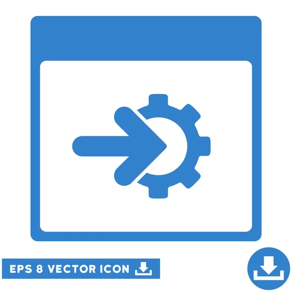 Cog Integration Calendar Page Vector Eps Icon — Stock Vector