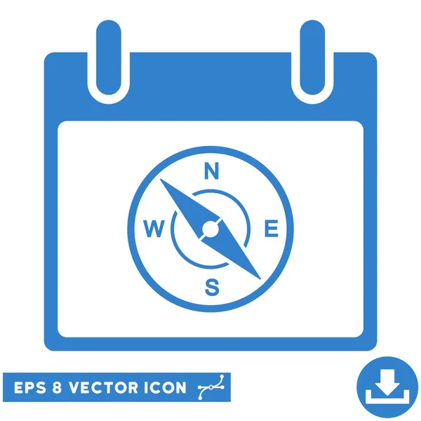 Kompass Kalender Tag Vektor eps Symbol — Stockvektor