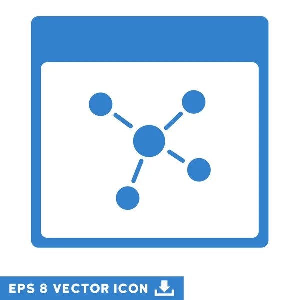 Conexões Calendário Página Vector Eps Icon — Vetor de Stock