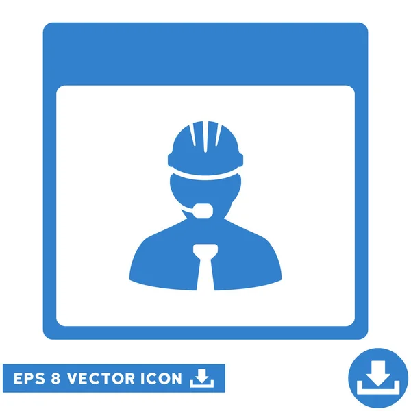 Engineer Calendar Day Vector Eps Icon — Stock Vector