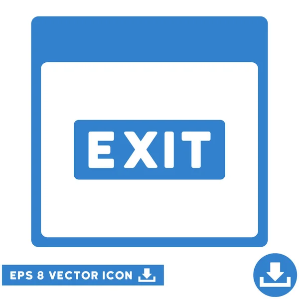 Sair Legenda Calendário Página Vector Eps Icon — Vetor de Stock