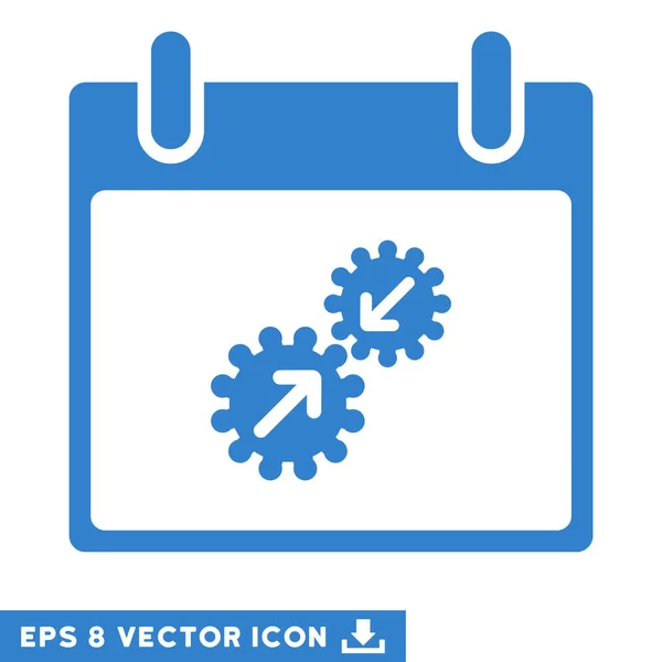 Engrenages Intégration Calendrier Jour vectoriel Eps Icône — Image vectorielle