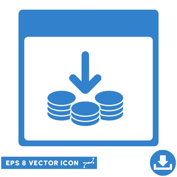 Get Coins Calendar Page Vector Eps Icon — Stock Vector