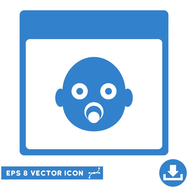 Calendrier tête nouveau-né Page vectorielle Eps Icône — Image vectorielle