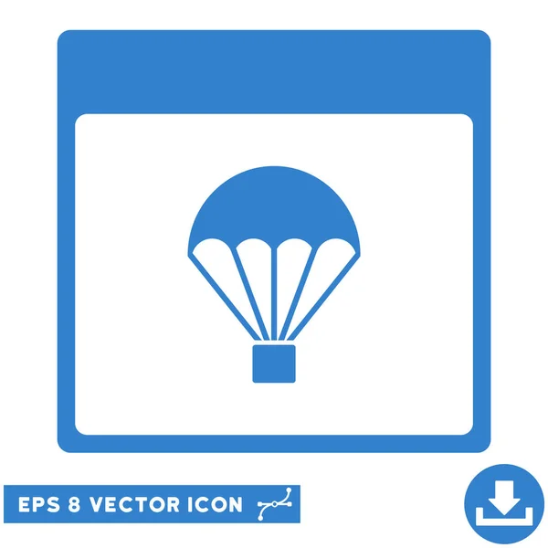 Fallschirm Kalender Seite Vektor eps Symbol — Stockvektor
