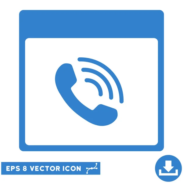 Calendario de llamadas telefónicas Página Vector Eps Icon — Vector de stock