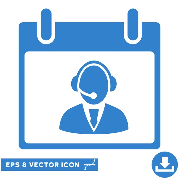 Reception Operator Calendar Day Vector Eps Icon — Stock Vector