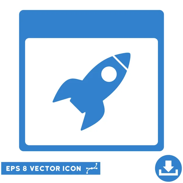 Rakete Kalender Seite Vektor eps Symbol — Stockvektor