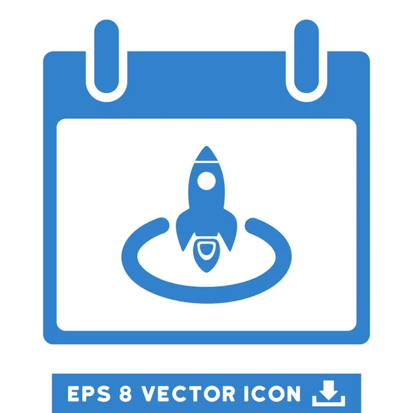 Rocket Start Calendrier Jour vectoriel Eps Icône — Image vectorielle