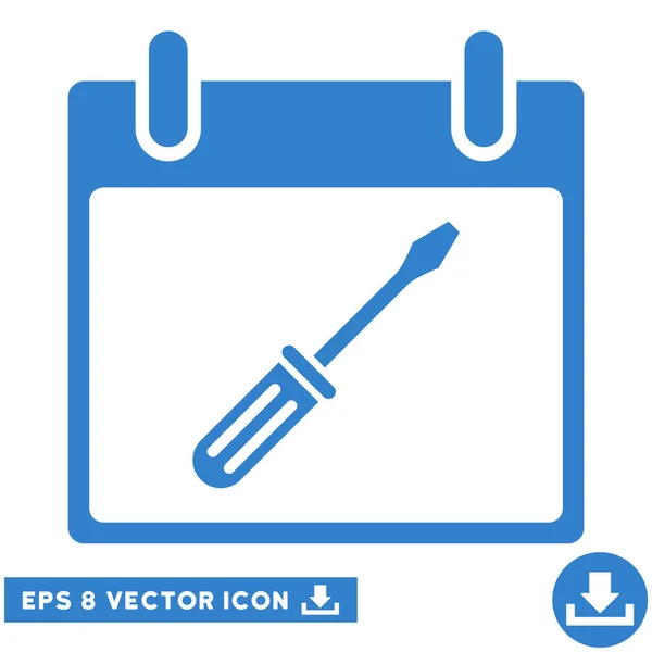 Schraubenzieher Tuning Kalendertag Vektor eps Symbol — Stockvektor