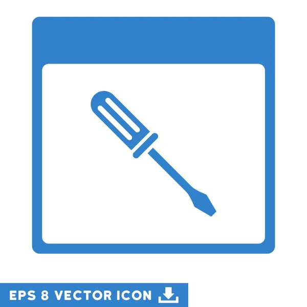 Schraubenzieher Kalender Seite Vektor eps Symbol — Stockvektor