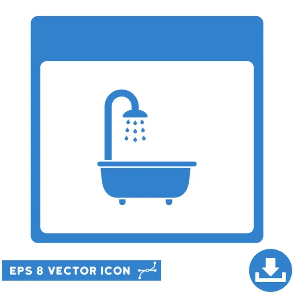 Chuveiro Banho Calendário Página Vector Eps Ícone — Vetor de Stock