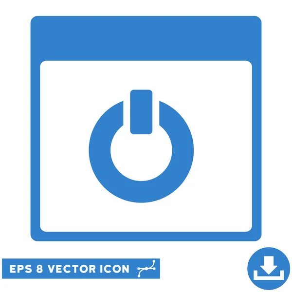 Switch On Calendar Page Vector Eps Icon — Stock Vector