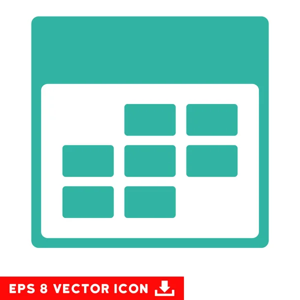 Kalendářní měsíc mřížky vektorové Eps ikona — Stockový vektor