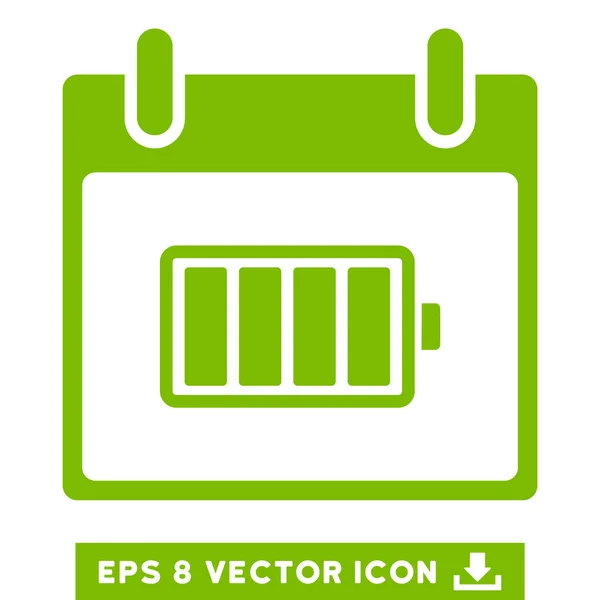 Calendrier de la batterie Jour vectoriel Eps Icône — Image vectorielle