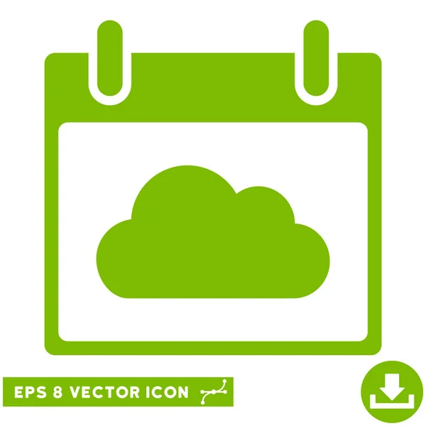 Wolke Kalender Tag Vektor eps Symbol — Stockvektor